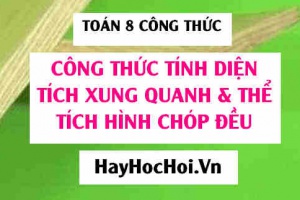 Hình chóp đều là gì? Công thức tính diện tích xung quanh và Công thức tính thể tích của hình chóp đều - Toán lớp 8